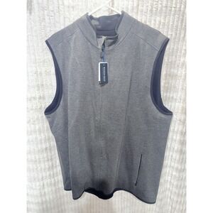 Mizzen &‎ Main ProFlex Performance Soft Full Zip Vest XXL Charcoal Black NWT